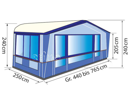 Tenda da sole per roulotte Palazzo misura 14 - circonferenza 1090-1114cm 936649