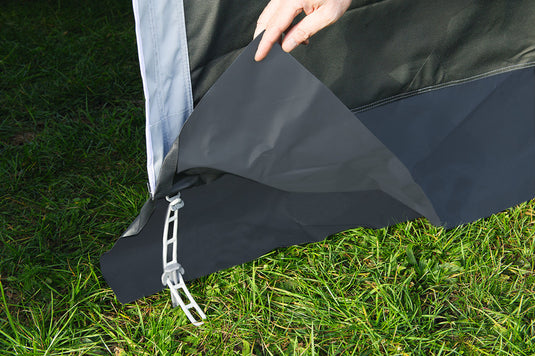 Tenda da sole invernale Cortina 2 per roulotte, pali in acciaio 93689
