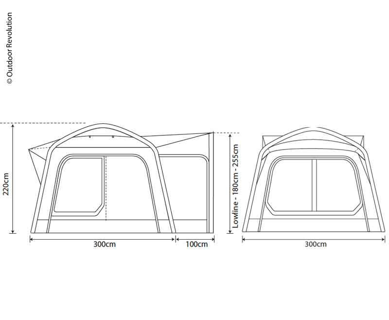 Load image into Gallery viewer, Tenda da sole gonfiabile per autobus Movelite 1 - L300xP300xH180-255cm 936946
