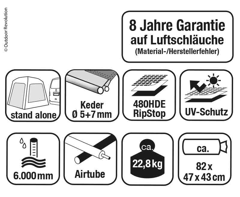 Load image into Gallery viewer, Tenda da sole gonfiabile per autobus Movelite 1 - L300xP300xH180-255cm 936946
