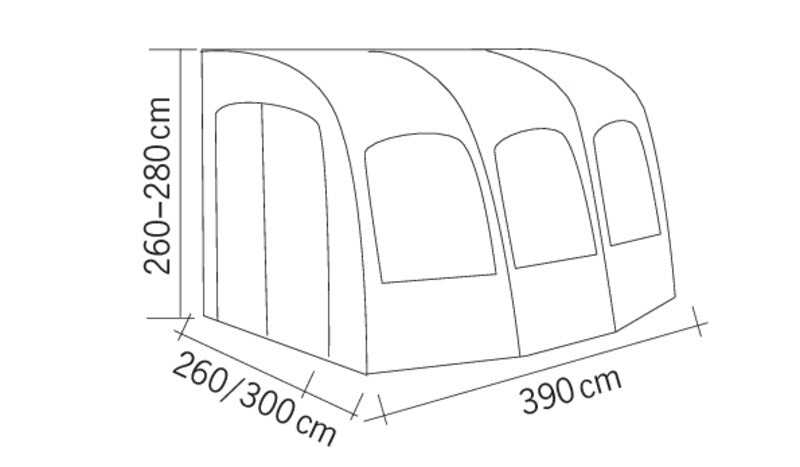 Load image into Gallery viewer, Tenda da sole per camper MARINA HIGH AIR 390 93705
