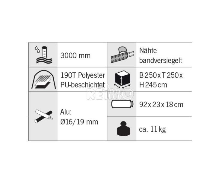 Carica immagine in Galleria Viewer, Tenda da sole per roulotte Villa Quick - larghezza 250 cm 937731
