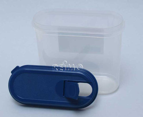 Scatola da 1,3L trasparente/blu, L18xA17xP8cm 94032