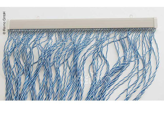 Tenda porta STRING, 100% PVC, 60x190cm, bianco/blu 952022