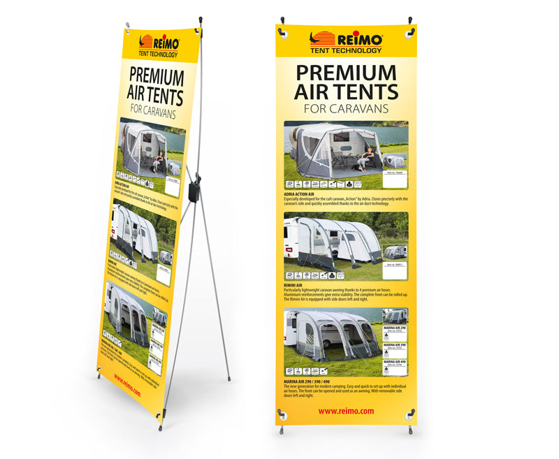 Load image into Gallery viewer, Tent Tec. X-Banner Luftzelte für Caravans Englisch, Größe: 600x1800mm 953521
