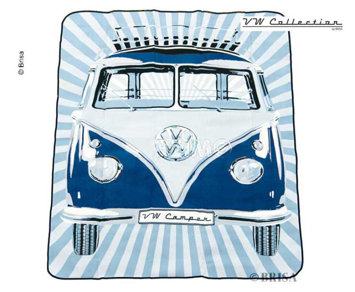 Load image into Gallery viewer, Coperta da picnic Bulli Collection VW, 2x1,5m, dorso idrorepellente, blu 95515
