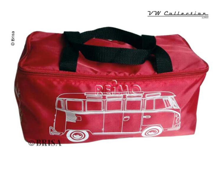 Load image into Gallery viewer, Coperta Picnic Bulli Collection VW, 2x1,5m, dorso idrorepellente, rosso 95516
