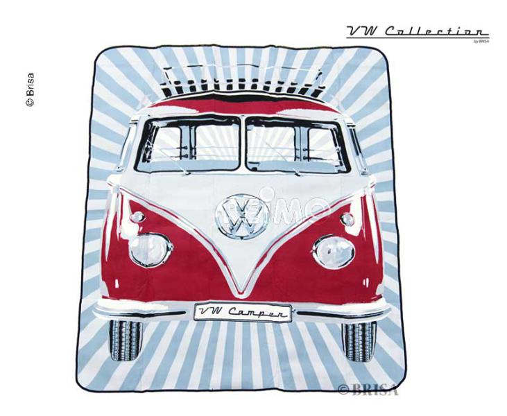 Load image into Gallery viewer, Coperta Picnic Bulli Collection VW, 2x1,5m, dorso idrorepellente, rosso 95516
