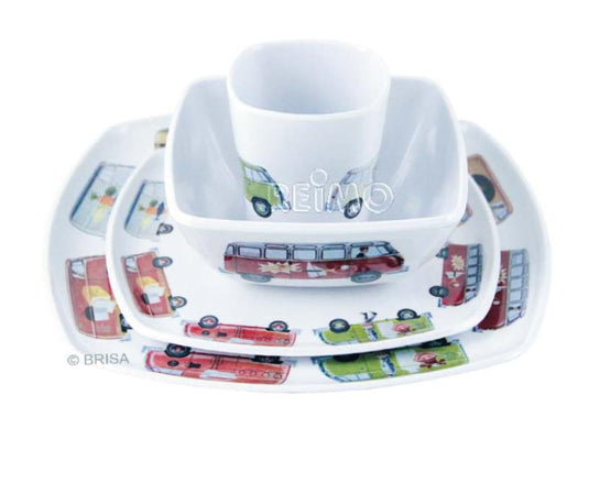 Set da tavola VW Collection in melamina, 4 pezzi in confezione regalo 95522