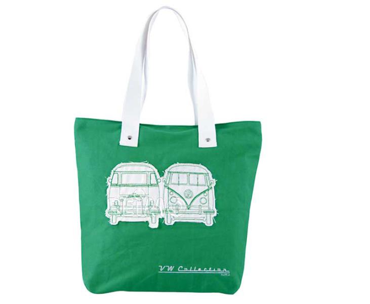 Load image into Gallery viewer, VW Collezione Canvas Shopper Bag verde 95554
