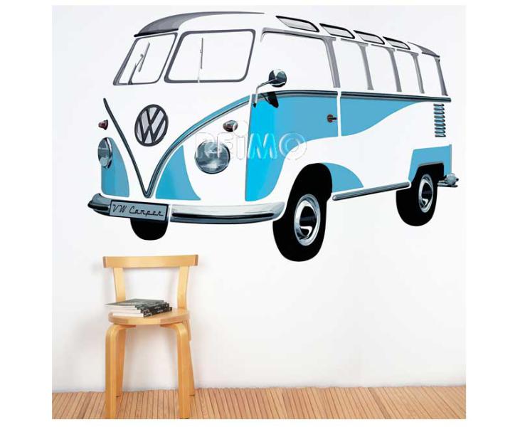 Load image into Gallery viewer, Collezione VW Collezione VW Bulli muro tatuaggio, Samba classico blu, 180 x 120 cm 95564
