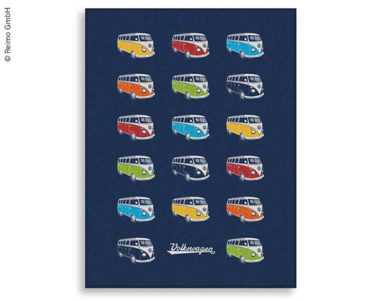 VW Collezione VW coperta in pile BULLI PARADE, blu, 150x200cm 957061