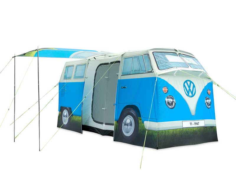 Carica immagine in Galleria Viewer, Tenda da campeggio VW Collection T1 Blue, tenda familiare per 4 persone 957243
