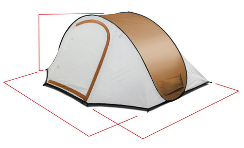 Tenda a ribaltamento per 2 persone - la tenda a montaggio rapido con dimensioni mini pack 992130