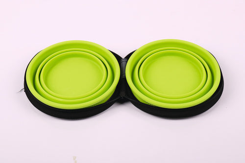 Ciotola per cani TWIN con 2 ciotole pieghevoli in silicone 99319