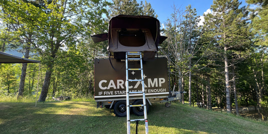 campeggio in auto tenda da tetto rigida