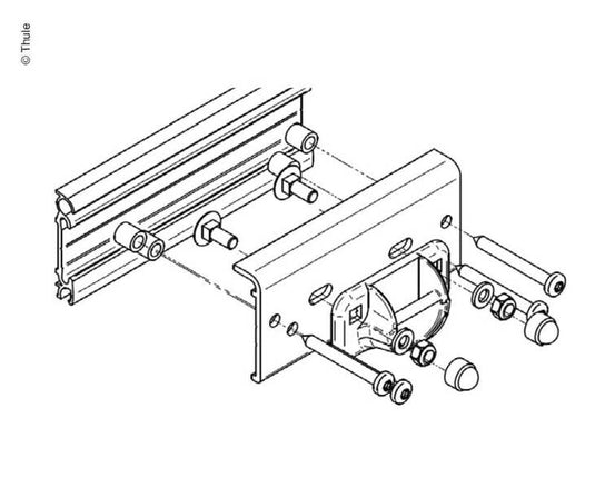 Adattatore Dethleffs Carado Sunlight per portabiciclette G2 (5 pezzi) E10325