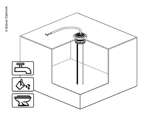 Elettrodo per serbatoi Büttner 20-50cm E2981