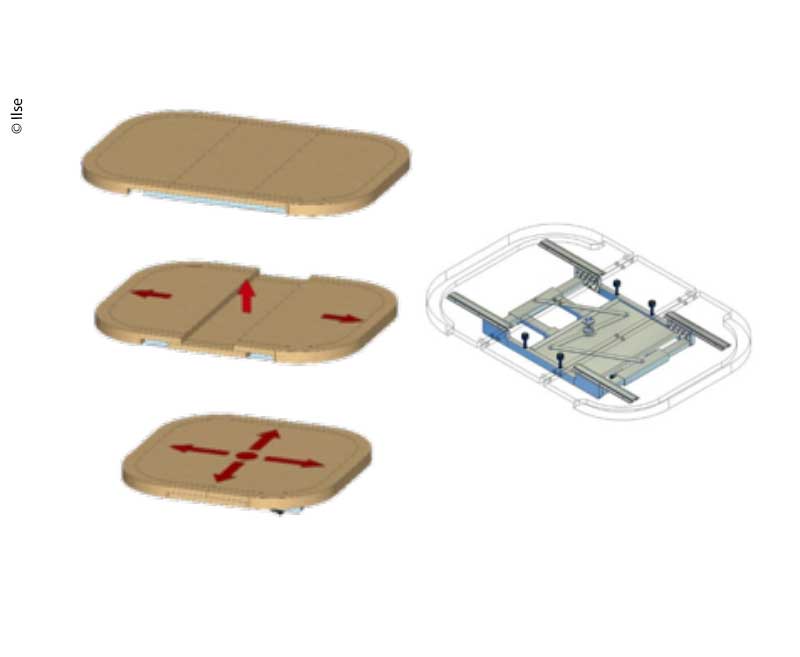 Load image into Gallery viewer, Telaio estraibile con traslatore fuso grigio E5839
