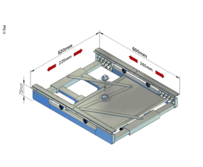 Load image into Gallery viewer, Telaio estraibile con traslatore fuso grigio E5839
