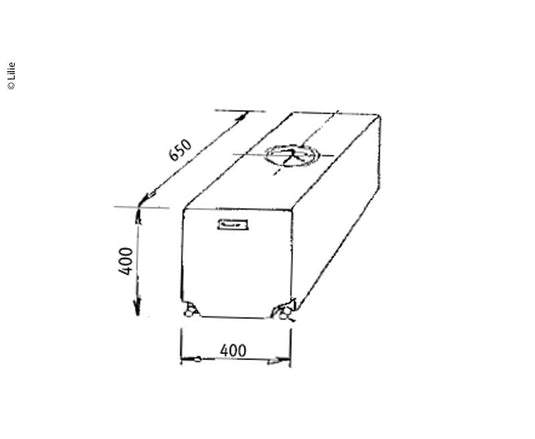 Serbatoio dell'acqua 95 litri, 650x400x400 antracite E5980