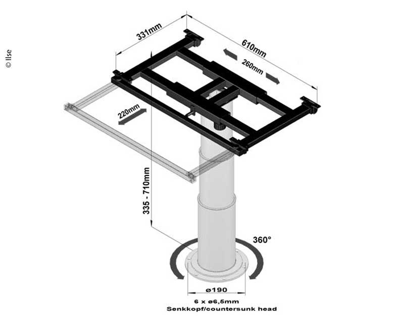 Carica immagine in Galleria Viewer, Telaio di sollevamento con rotazione e spostamento E6252
