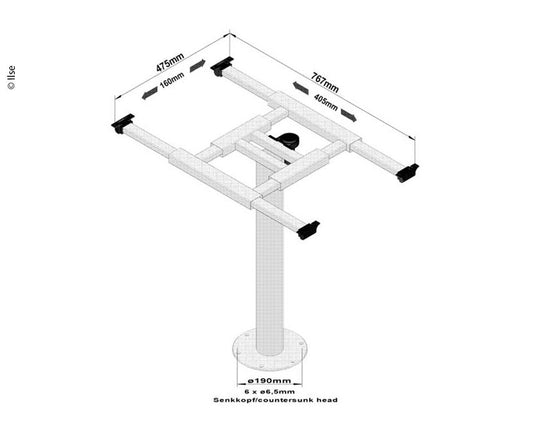 Telaio del tavolo con spostamento E6465