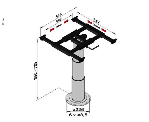 Telaio di sollevamento con rotazione E6880