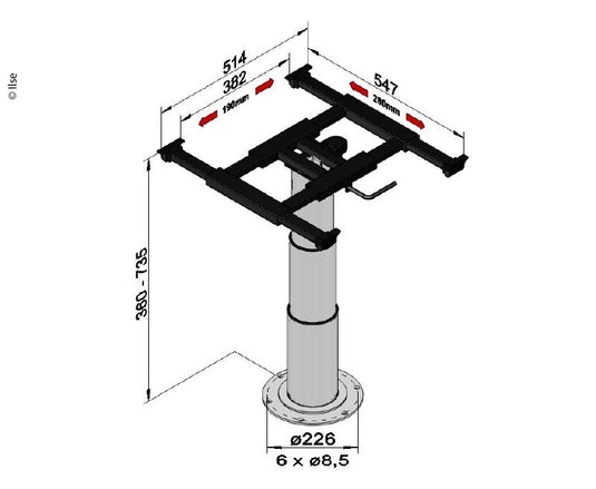 Telaio di sollevamento con rotazione E6880