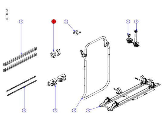 Tappi terminali per guide di montaggio (2 pezzi) per Elite Van XT E8327