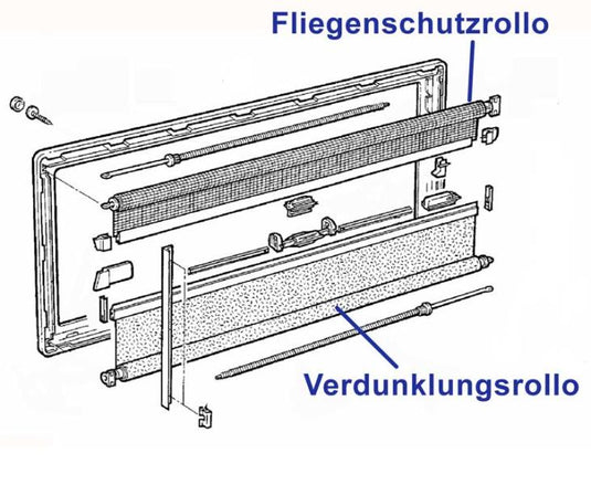 Tenda oscurante per finestre S4, telaio interno bianco M315301