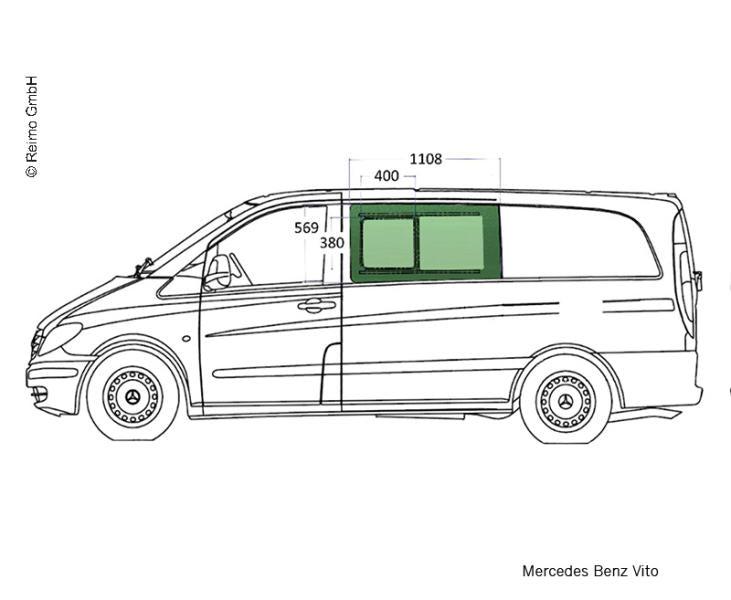 Load image into Gallery viewer, Finestra scorrevole di ricambio per station wagon M31860
