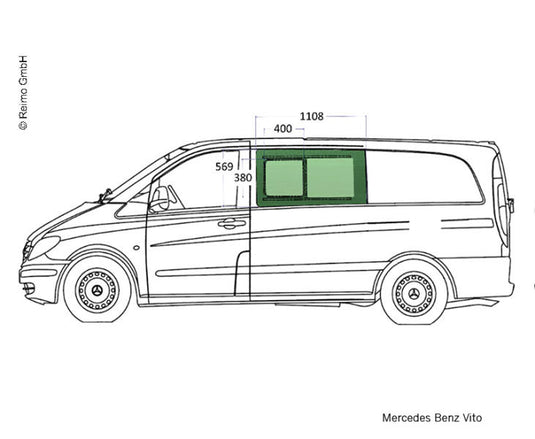 Finestra scorrevole di ricambio per station wagon M31860