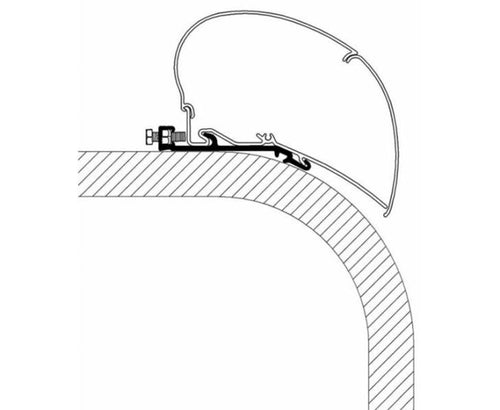 Adattatore per montaggio su tetto piano per tende da sole Omnistor Serie 6 M43027