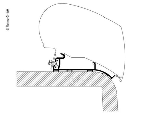 Tende da sole Adattatore per il montaggio a tetto per caravan e camper Hymer 2013, Eriba Nova M43114