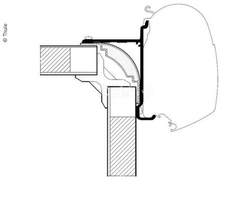 Adattatore per il montaggio a parete della tenda da sole per High Top M43128