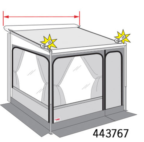 Erweiterungsset Frontteil für Markisenvorzelt Privacy Room M435311