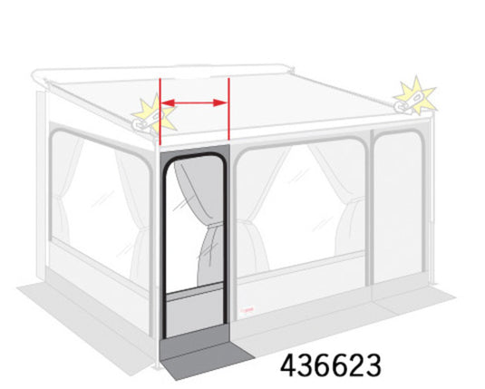 Erweiterungsset Frontteil für Markisenvorzelt Privacy Room M435311