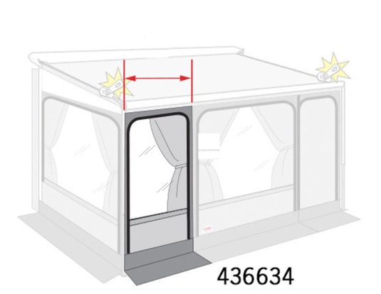 Erweiterungsset Frontteil für Markisenvorzelt Privacy Room M435311