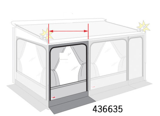 Erweiterungsset Frontteil für Markisenvorzelt Privacy Room M435311