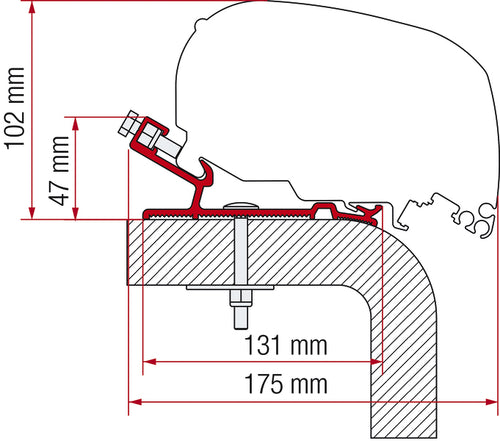 Markisen-Adapter F80 für Hymer M436247