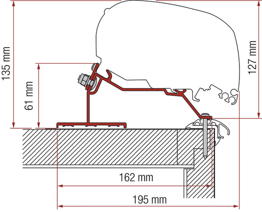 Markisen-Adapter F80 für Caravan Roof M436255