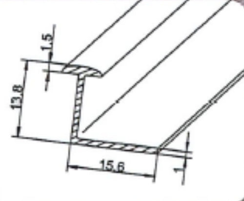Binario per tende in plastica a corsa singola M56122