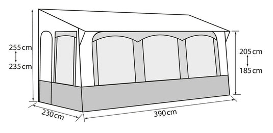 Tenda universale per roulotte Casa Royal 2 M936392